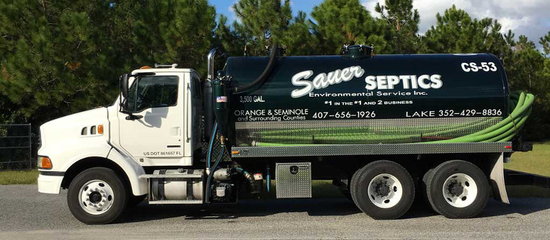 Sauser septic service truck 