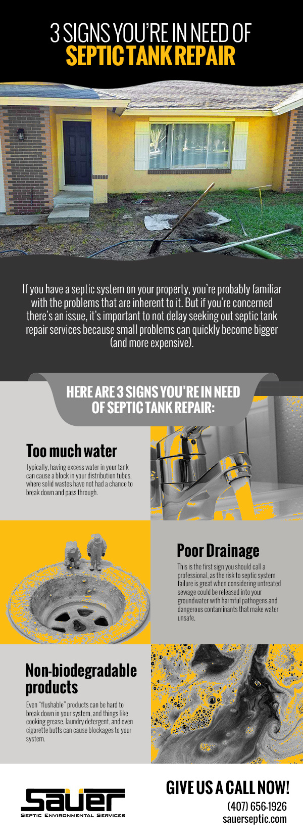 3 Signs You’re In Need of Septic Tank Repair